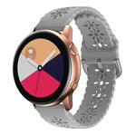 梅の花中空シリコンウォッチバンド Samsung Galaxy Watch4 40/44mm用、Samsung Galaxy Watch4 Classic 42/46mm用