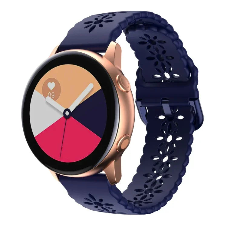 梅の花中空シリコンウォッチバンド Samsung Galaxy Watch4 40/44mm用、Samsung Galaxy Watch4 Classic 42/46mm用