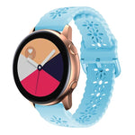 梅の花中空シリコンウォッチバンド Samsung Galaxy Watch4 40/44mm用、Samsung Galaxy Watch4 Classic 42/46mm用