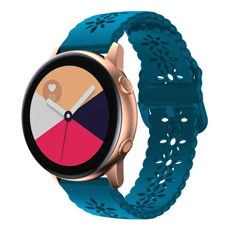 梅の花中空シリコンウォッチバンド Samsung Galaxy Watch4 40/44mm用、Samsung Galaxy Watch4 Classic 42/46mm用