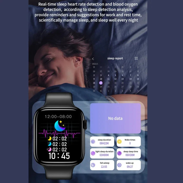 D SEVEN 1.9インチ TFTスクリーン スマートウォッチ、Bluetooth通話／睡眠モニタリング対応