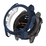 TPU Half-pack Hollowed Electroplating Watch Case, For Garmin Fenix 7S, For Garmin Fenix 7X, For Garmin Fenix 7