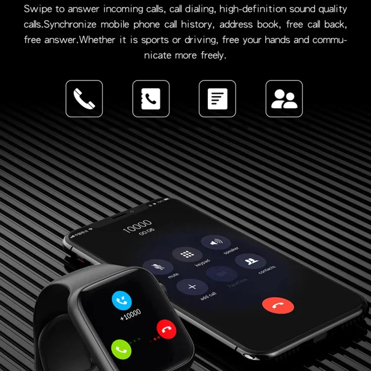 HW22 Pro 1.75インチ HDスクリーン スマートウォッチ、Bluetooth通話／体温モニタリング対応