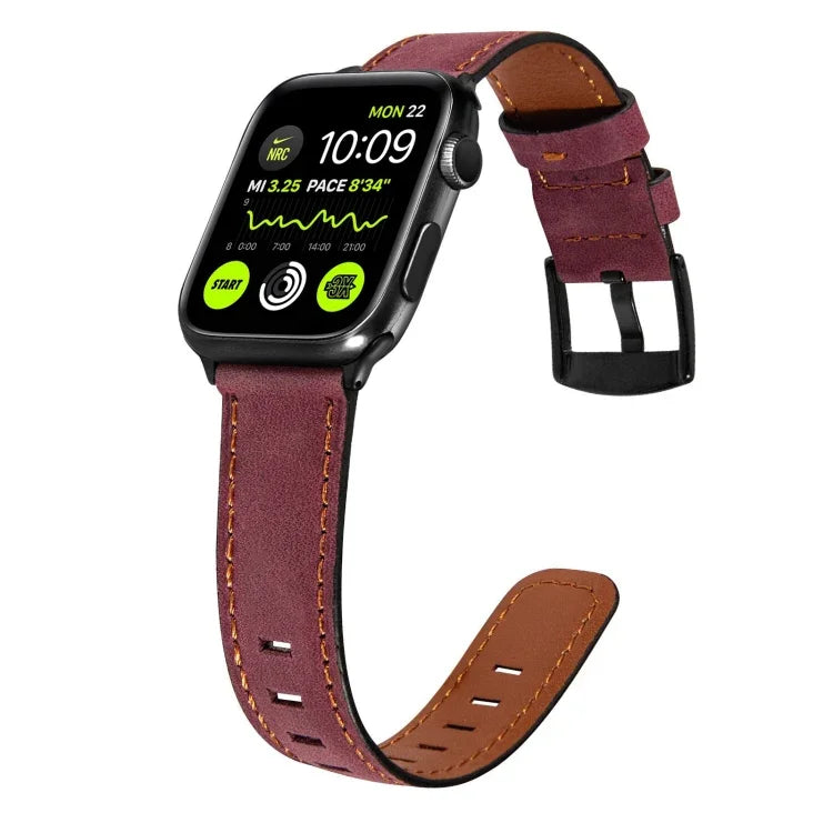 Apple Watch Series 用 レトロレザーワッチバンド、7 41mm / 6&SE&5&4 40mm / 3&2&1 38mm、7 45mm / 6&SE&5&4 44mm / 3&2&1 42mm