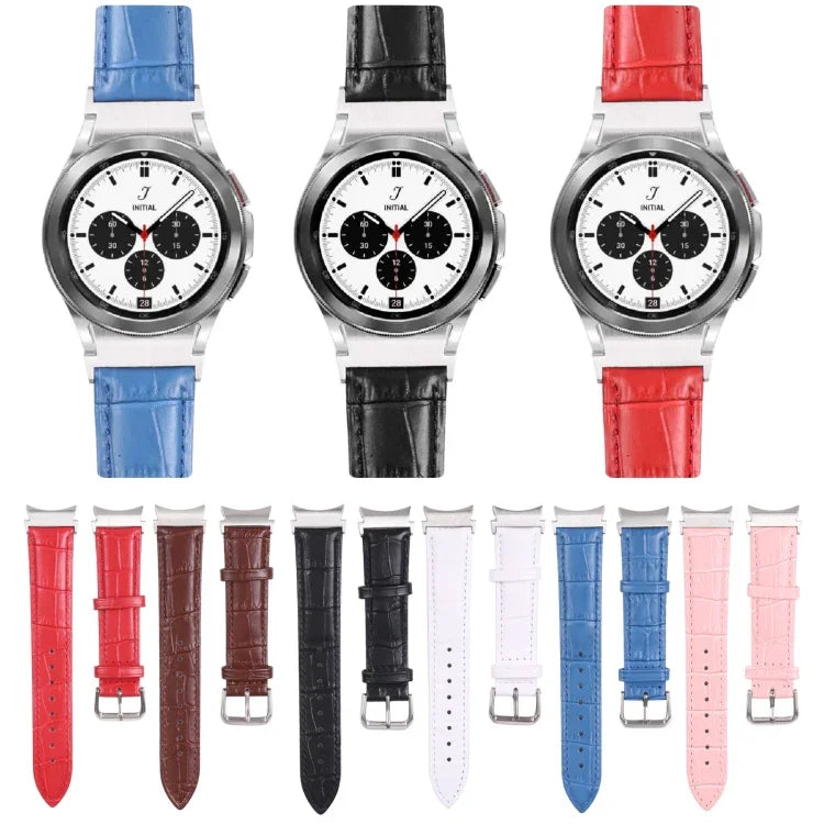 スラブテクスチャー レザーウォッチバンド、Samsung Galaxy Watch4 40mm/44mm用
