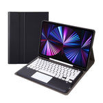 T12B-A 着脱式タッチパッド Bluetoothキーボード レザータブレットケース、iPad Air 13 2025 / 2024 / Pro 12.9インチ 2021/2020/2018用