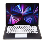 T12B-A 着脱式タッチパッド Bluetoothキーボード レザータブレットケース、iPad Air 13 2025 / 2024 / Pro 12.9インチ 2021/2020/2018用