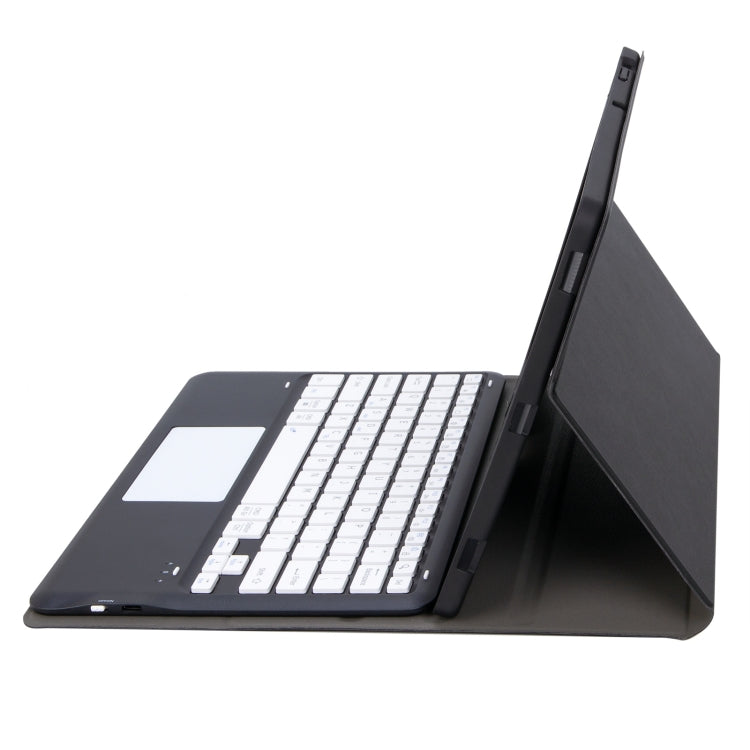 T12B-A 着脱式タッチパッド Bluetoothキーボード レザータブレットケース、iPad Air 13 2025 / 2024 / Pro 12.9インチ 2021/2020/2018用