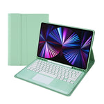 T12B-A 着脱式タッチパッド Bluetoothキーボード レザータブレットケース、iPad Air 13 2025 / 2024 / Pro 12.9インチ 2021/2020/2018用