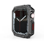 カーボンファイバーコントラストカラープロテクティブケース、Apple Watch Series 9 / 8 / 7 41mm 用、Apple Watch Series 9 / 8 / 7 45mm 用、Apple Watch Series 6 & SE & 5 & 4 44mm 用、Apple Watch Series 6 & SE & 5 & 4 40mm 用