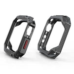カーボンファイバーコントラストカラープロテクティブケース、Apple Watch Series 9 / 8 / 7 41mm 用、Apple Watch Series 9 / 8 / 7 45mm 用、Apple Watch Series 6 & SE & 5 & 4 44mm 用、Apple Watch Series 6 & SE & 5 & 4 40mm 用