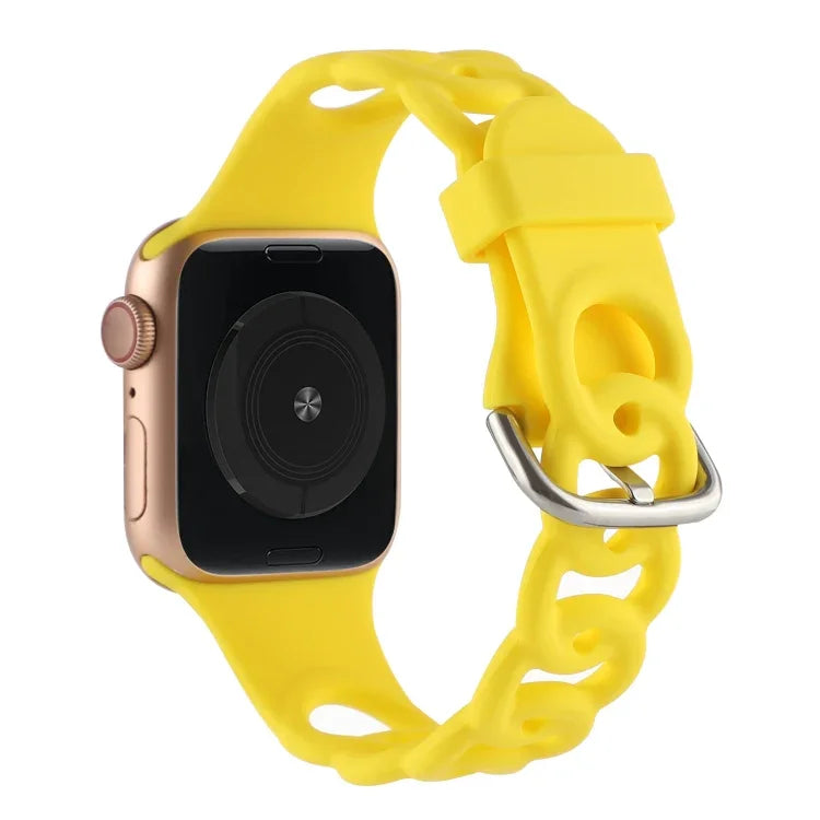 Apple Watch Series 用 ホローシリコンウォッチバンド、7 41mm / 6&SE&5&4 40mm / 3&2&1 38mm、7 45mm / 6&SE&5&4 44mm / 3&2&1 42mm