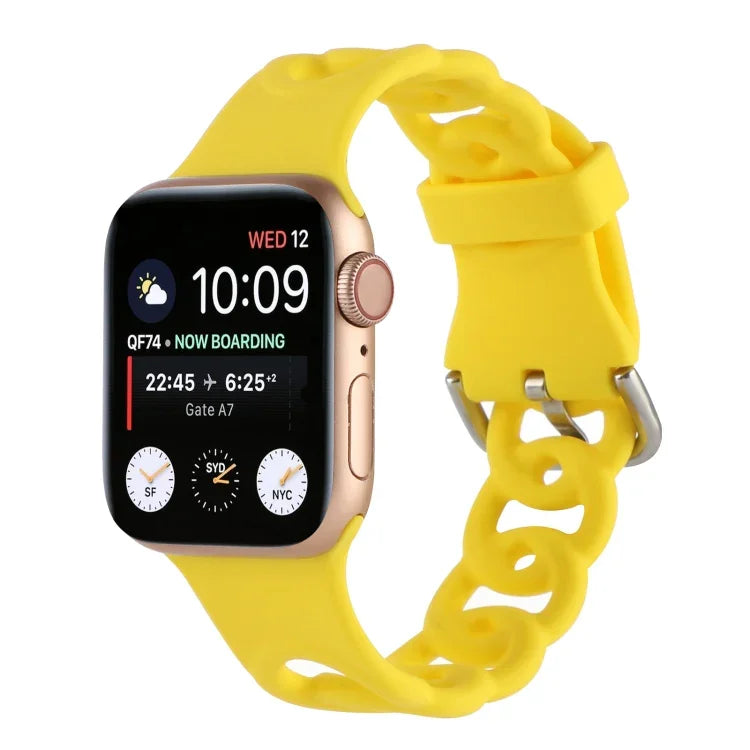 Apple Watch Series 用 ホローシリコンウォッチバンド、7 41mm / 6&SE&5&4 40mm / 3&2&1 38mm、7 45mm / 6&SE&5&4 44mm / 3&2&1 42mm