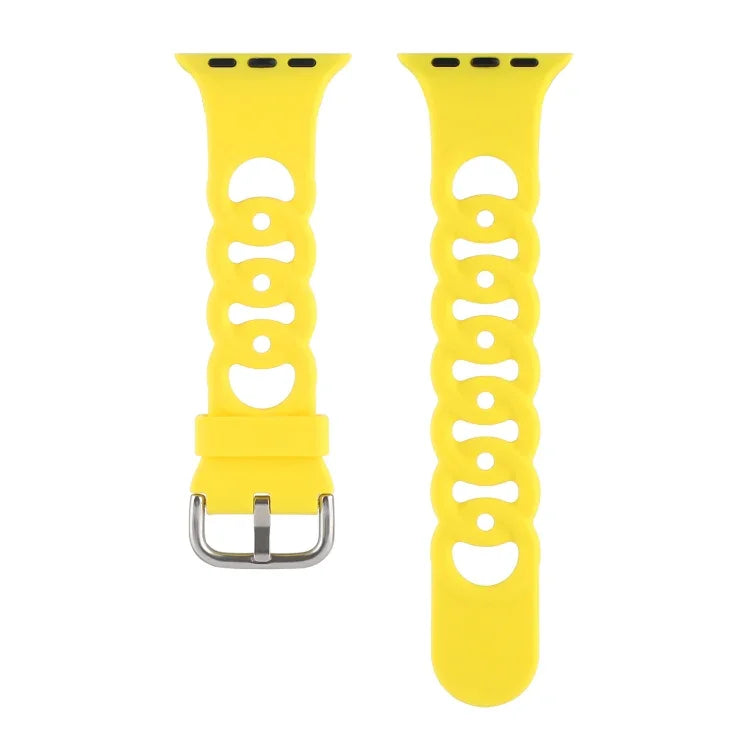 Apple Watch Series 用 ホローシリコンウォッチバンド、7 41mm / 6&SE&5&4 40mm / 3&2&1 38mm、7 45mm / 6&SE&5&4 44mm / 3&2&1 42mm