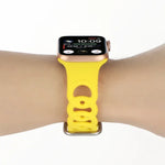 Apple Watch Series 用 ホローシリコンウォッチバンド、7 41mm / 6&SE&5&4 40mm / 3&2&1 38mm、7 45mm / 6&SE&5&4 44mm / 3&2&1 42mm