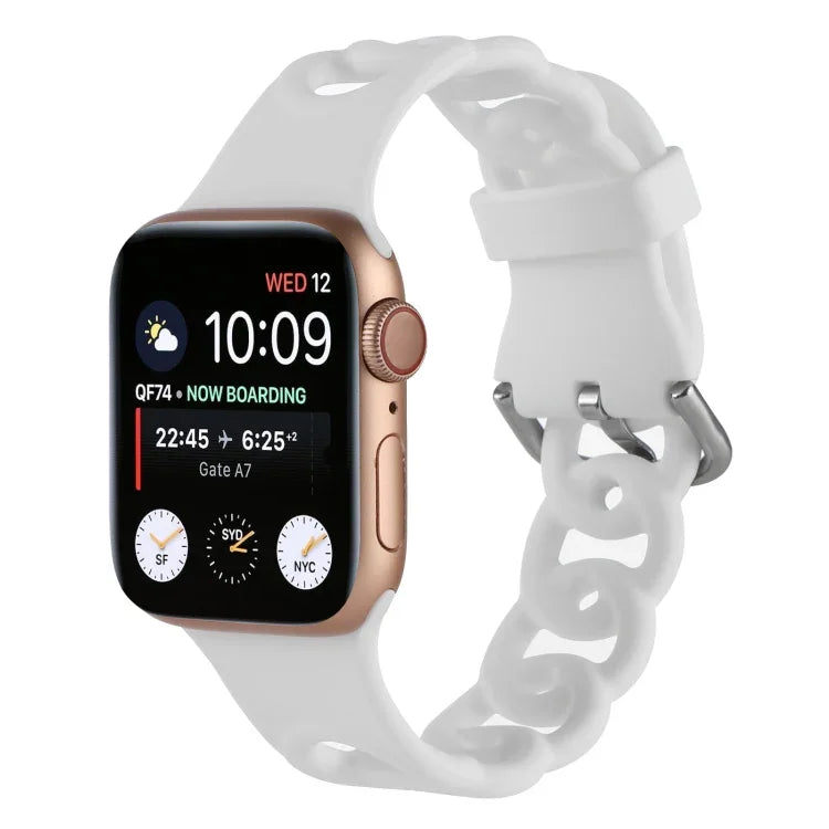 Apple Watch Series 用 ホローシリコンウォッチバンド、7 41mm / 6&SE&5&4 40mm / 3&2&1 38mm、7 45mm / 6&SE&5&4 44mm / 3&2&1 42mm