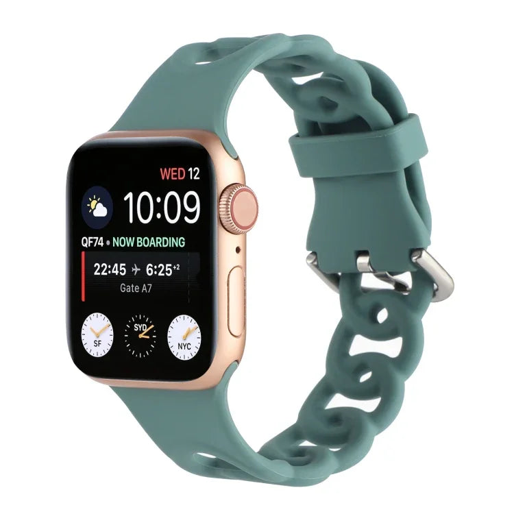 Apple Watch Series 用 ホローシリコンウォッチバンド、7 41mm / 6&SE&5&4 40mm / 3&2&1 38mm、7 45mm / 6&SE&5&4 44mm / 3&2&1 42mm