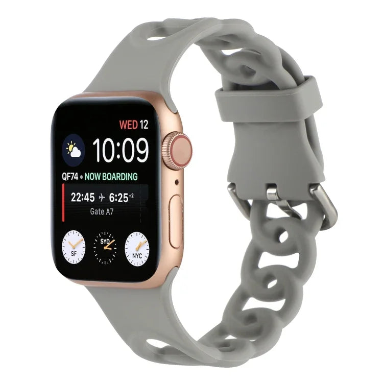Apple Watch Series 用 ホローシリコンウォッチバンド、7 41mm / 6&SE&5&4 40mm / 3&2&1 38mm、7 45mm / 6&SE&5&4 44mm / 3&2&1 42mm