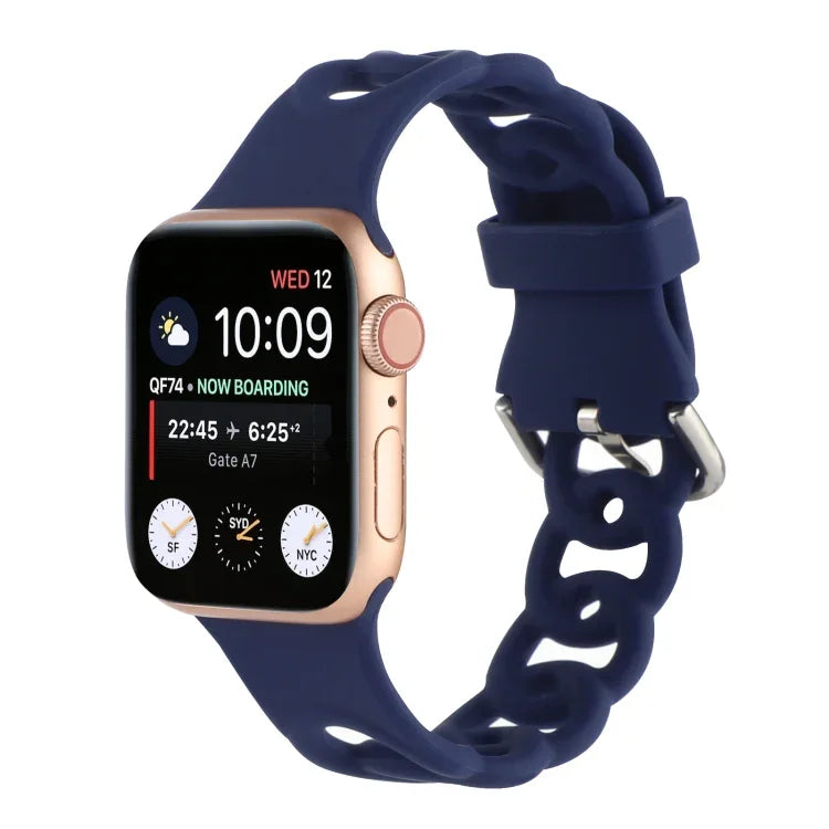 Apple Watch Series 用 ホローシリコンウォッチバンド、7 41mm / 6&SE&5&4 40mm / 3&2&1 38mm、7 45mm / 6&SE&5&4 44mm / 3&2&1 42mm