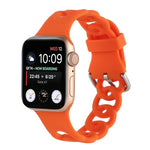 Apple Watch Series 用 ホローシリコンウォッチバンド、7 41mm / 6&SE&5&4 40mm / 3&2&1 38mm、7 45mm / 6&SE&5&4 44mm / 3&2&1 42mm