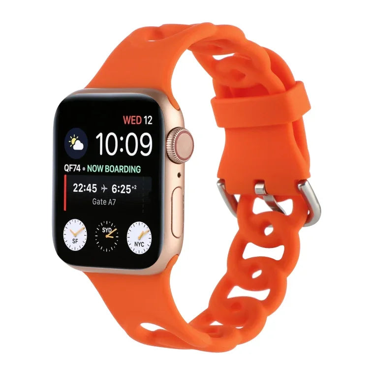 Apple Watch Series 用 ホローシリコンウォッチバンド、7 41mm / 6&SE&5&4 40mm / 3&2&1 38mm、7 45mm / 6&SE&5&4 44mm / 3&2&1 42mm