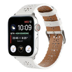 Apple Watch Series 用 ホロー本革ウォッチバンド、7 41mm / 6&SE&5&4 40mm / 3&2&1 38mm、7 45mm / 6&SE&5&4 44mm / 3&2&1 42mm