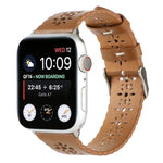 Apple Watch Series 用 ホロー本革ウォッチバンド、7 41mm / 6&SE&5&4 40mm / 3&2&1 38mm、7 45mm / 6&SE&5&4 44mm / 3&2&1 42mm