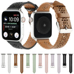 Apple Watch Series 用 ホロー本革ウォッチバンド、7 41mm / 6&SE&5&4 40mm / 3&2&1 38mm、7 45mm / 6&SE&5&4 44mm / 3&2&1 42mm
