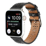 Apple Watch Series 用 ホロー本革ウォッチバンド、7 41mm / 6&SE&5&4 40mm / 3&2&1 38mm、7 45mm / 6&SE&5&4 44mm / 3&2&1 42mm