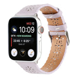 Apple Watch Series 用 ホロー本革ウォッチバンド、7 41mm / 6&SE&5&4 40mm / 3&2&1 38mm、7 45mm / 6&SE&5&4 44mm / 3&2&1 42mm