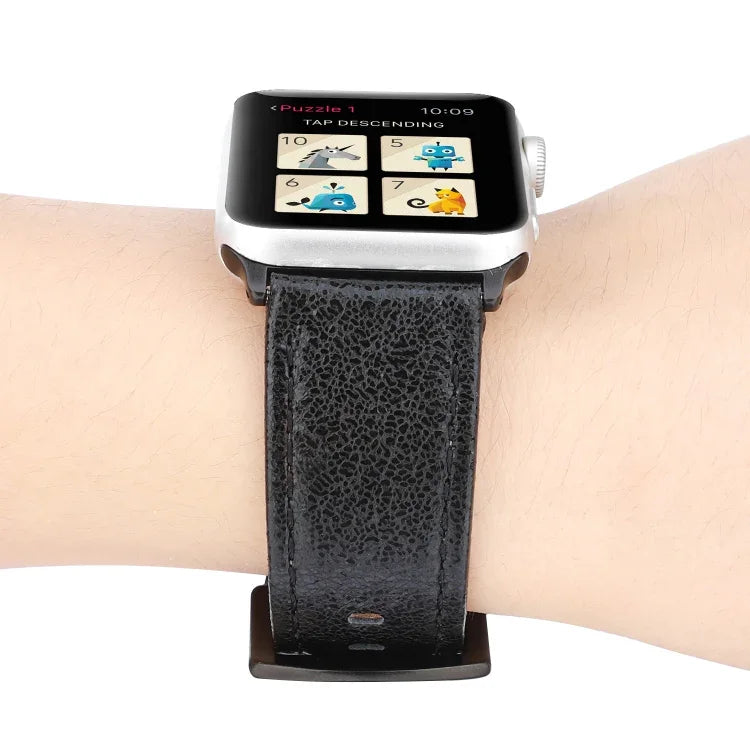 グリッター本革ウォッチバンド Apple Watchシリーズ用、7 41mm / 6&SE&5&4 40mm / 3&2&1 38mm、7 45mm / 6&SE&5&4 44mm / 3&2&1 42mm
