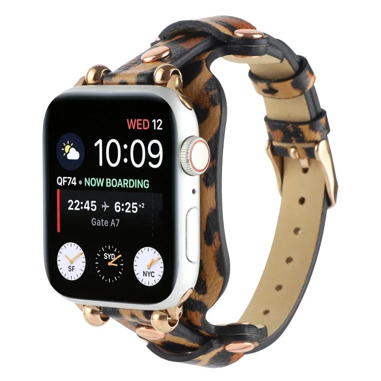 ブレスレット本革ウォッチバンド Apple Watchシリーズ用、7 41mm / 6&SE&5&4 40mm / 3&2&1 38mm、7 45mm / 6&SE&5&4 44mm / 3&2&1 42mm
