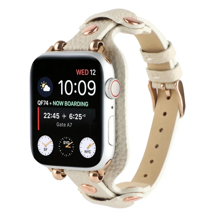 ブレスレット本革ウォッチバンド Apple Watchシリーズ用、7 41mm / 6&SE&5&4 40mm / 3&2&1 38mm、7 45mm / 6&SE&5&4 44mm / 3&2&1 42mm