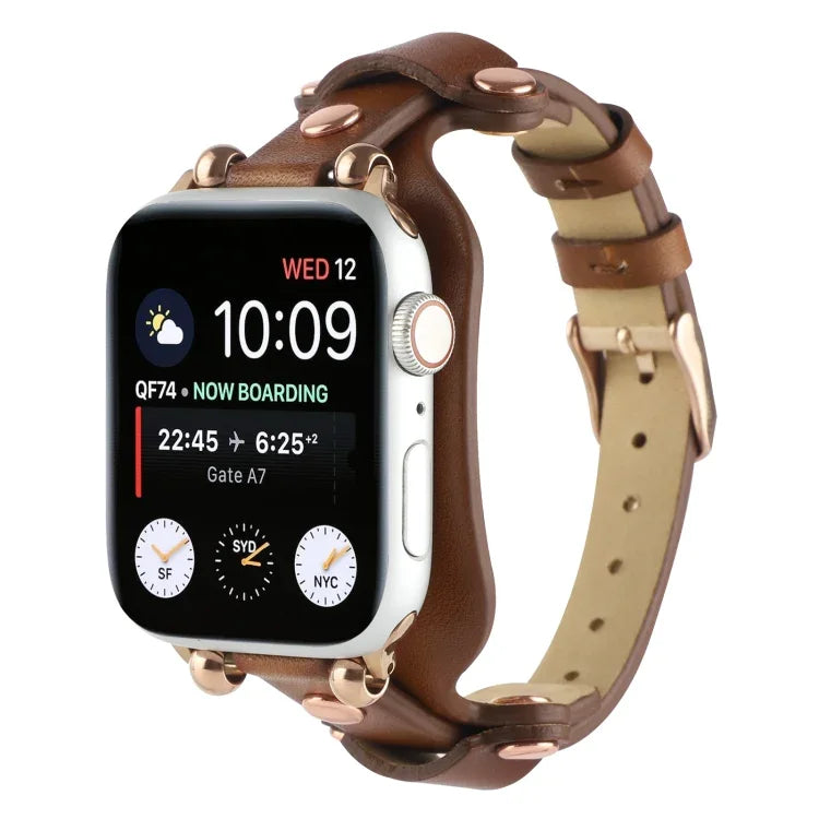 ブレスレット本革ウォッチバンド Apple Watchシリーズ用、7 41mm / 6&SE&5&4 40mm / 3&2&1 38mm、7 45mm / 6&SE&5&4 44mm / 3&2&1 42mm