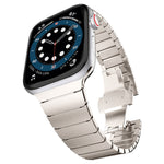 ワンビーズスチールバタフライバックルウォッチバンド Apple Watchシリーズ用、Apple Watchシリーズ 8&7 41mm用、Apple Watch Ultra 49mm / シリーズ 8&7 45mm用、7 41mm / 6&SE&5&4 40mm / 3&2&1 38mm、7 45mm / 6&SE&5&4 44mm / 3&2&1 42mm