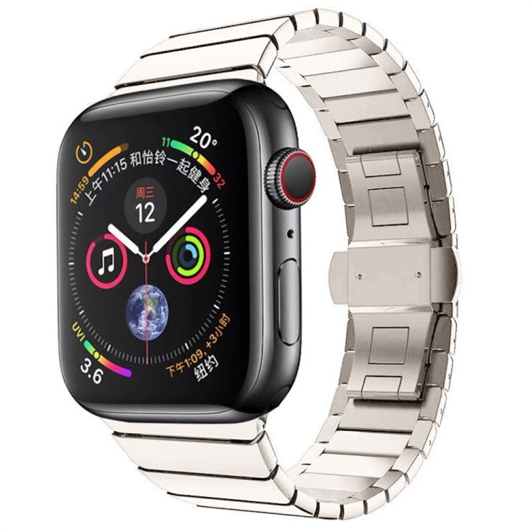 ワンビーズスチールバタフライバックルウォッチバンド Apple Watchシリーズ用、Apple Watchシリーズ 8&7 41mm用、Apple Watch Ultra 49mm / シリーズ 8&7 45mm用、7 41mm / 6&SE&5&4 40mm / 3&2&1 38mm、7 45mm / 6&SE&5&4 44mm / 3&2&1 42mm