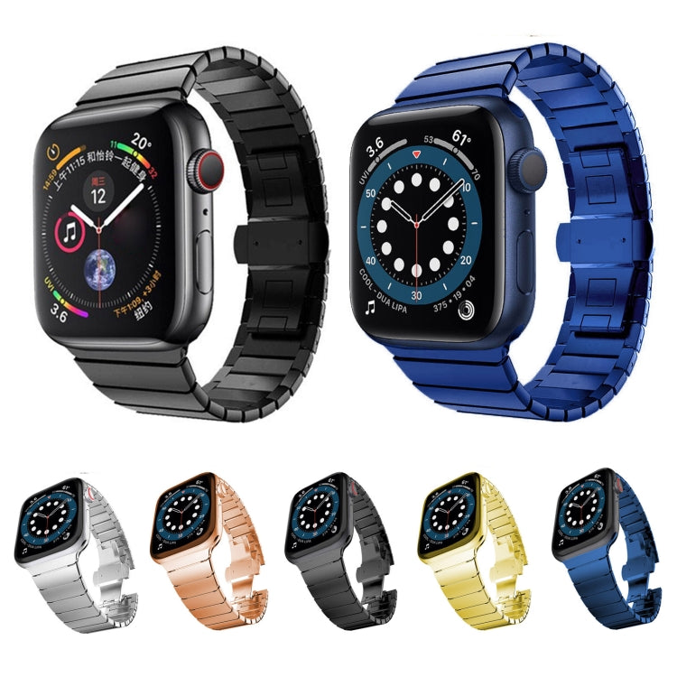 ワンビーズスチールバタフライバックルウォッチバンド Apple Watchシリーズ用、Apple Watchシリーズ 8&7 41mm用、Apple Watch Ultra 49mm / シリーズ 8&7 45mm用、7 41mm / 6&SE&5&4 40mm / 3&2&1 38mm、7 45mm / 6&SE&5&4 44mm / 3&2&1 42mm