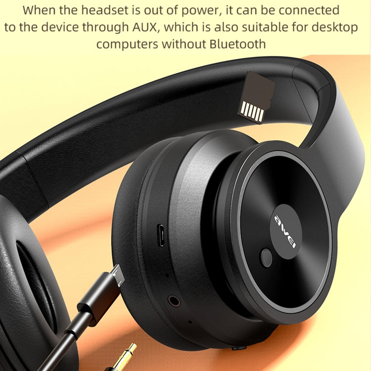 awei A996BL 折りたたみワイヤレスBluetoothヘッドホン、A996BL