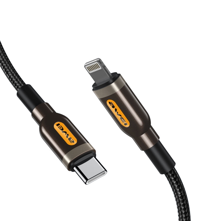 awei CL-125L Type-C / USB-C から 8ピン 急速充電データケーブル、長さ：1m
