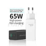 awei PD9 65W GaN 急速充電トラベルチャージャー、EUプラグ