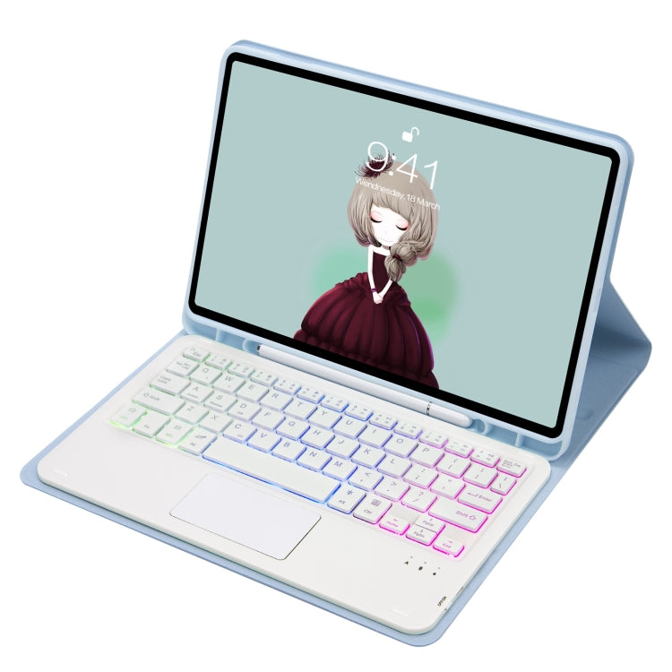 T07B-AS スキンフィール ペンスロット タッチパッド Bluetoothキーボード レザータブレットケース、iPad 9.7 2018＆2017 / Pro 9.7 / Air 2用、iPad 10.2 2021＆2020＆2019 / Air 2019 / Pro 10.5用、iPad Air 11 2025 / 2024 / Pro 11 2021＆2020＆2018用