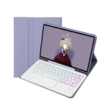 T07B-AS スキンフィール ペンスロット タッチパッド Bluetoothキーボード レザータブレットケース、iPad 9.7 2018＆2017 / Pro 9.7 / Air 2用、iPad 10.2 2021＆2020＆2019 / Air 2019 / Pro 10.5用、iPad Air 11 2025 / 2024 / Pro 11 2021＆2020＆2018用