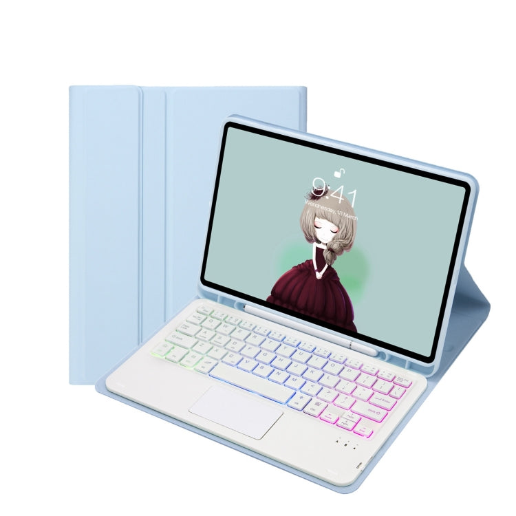 T07B-AS スキンフィール ペンスロット タッチパッド Bluetoothキーボード レザータブレットケース、iPad 9.7 2018＆2017 / Pro 9.7 / Air 2用、iPad 10.2 2021＆2020＆2019 / Air 2019 / Pro 10.5用、iPad Air 11 2025 / 2024 / Pro 11 2021＆2020＆2018用