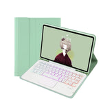 T07B-AS スキンフィール ペンスロット タッチパッド Bluetoothキーボード レザータブレットケース、iPad 9.7 2018＆2017 / Pro 9.7 / Air 2用、iPad 10.2 2021＆2020＆2019 / Air 2019 / Pro 10.5用、iPad Air 11 2025 / 2024 / Pro 11 2021＆2020＆2018用
