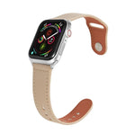 ネイルシルバーバックルレザーウォッチバンド Apple Watchシリーズ用、7 41mm / 6&SE&5&4 40mm / 3&2&1 38mm、7 45mm / 6&SE&5&4 44mm / 3&2&1 42mm