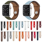 ネイルシルバーバックルレザーウォッチバンド Apple Watchシリーズ用、7 41mm / 6&SE&5&4 40mm / 3&2&1 38mm、7 45mm / 6&SE&5&4 44mm / 3&2&1 42mm