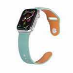 ネイルシルバーバックルレザーウォッチバンド Apple Watchシリーズ用、7 41mm / 6&SE&5&4 40mm / 3&2&1 38mm、7 45mm / 6&SE&5&4 44mm / 3&2&1 42mm