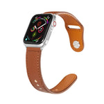 ネイルシルバーバックルレザーウォッチバンド Apple Watchシリーズ用、7 41mm / 6&SE&5&4 40mm / 3&2&1 38mm、7 45mm / 6&SE&5&4 44mm / 3&2&1 42mm
