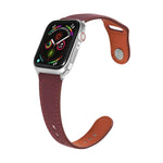 ネイルシルバーバックルレザーウォッチバンド Apple Watchシリーズ用、7 41mm / 6&SE&5&4 40mm / 3&2&1 38mm、7 45mm / 6&SE&5&4 44mm / 3&2&1 42mm