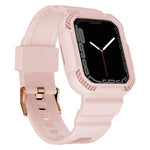 一体型カーボンファイバーパターンシリコンウォッチバンド Apple Watchシリーズ用、7 41mm / 6&SE&5&4 40mm / 3&2&1 38mm、7 45mm / 6&SE&5&4 44mm / 3&2&1 42mm